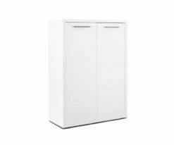 Cheapest 🧨 C11 Gammel Low Bookcase with Doors - White 🎉 -Deals Office And Store C11 4800 WH 1