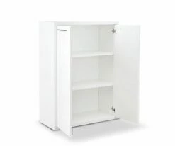 Cheapest 🧨 C11 Gammel Low Bookcase with Doors - White 🎉 -Deals Office And Store C11 4800 WH 2