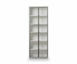 Discount 🌟 C11 Gammel High Bookcase with Glass Doors - White 👏