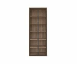Outlet 🌟 C11 Arren High Bookcase with Glass Doors 🌟