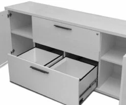 Budget 🎉 C11 Gammel Credenza - White 💯 -Deals Office And Store C11 BS4858 WH 3