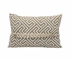 Best deal 🎉 J18 Palma Outdoor 12" Lumbar Toss Pillow - Taupe 😀 -Deals Office And Store J18 NEG 12 TP 3